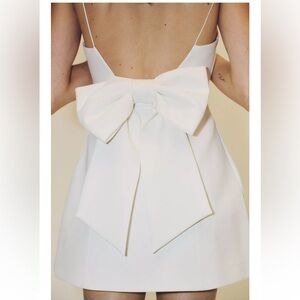 Zara White Mini Dress with Bow